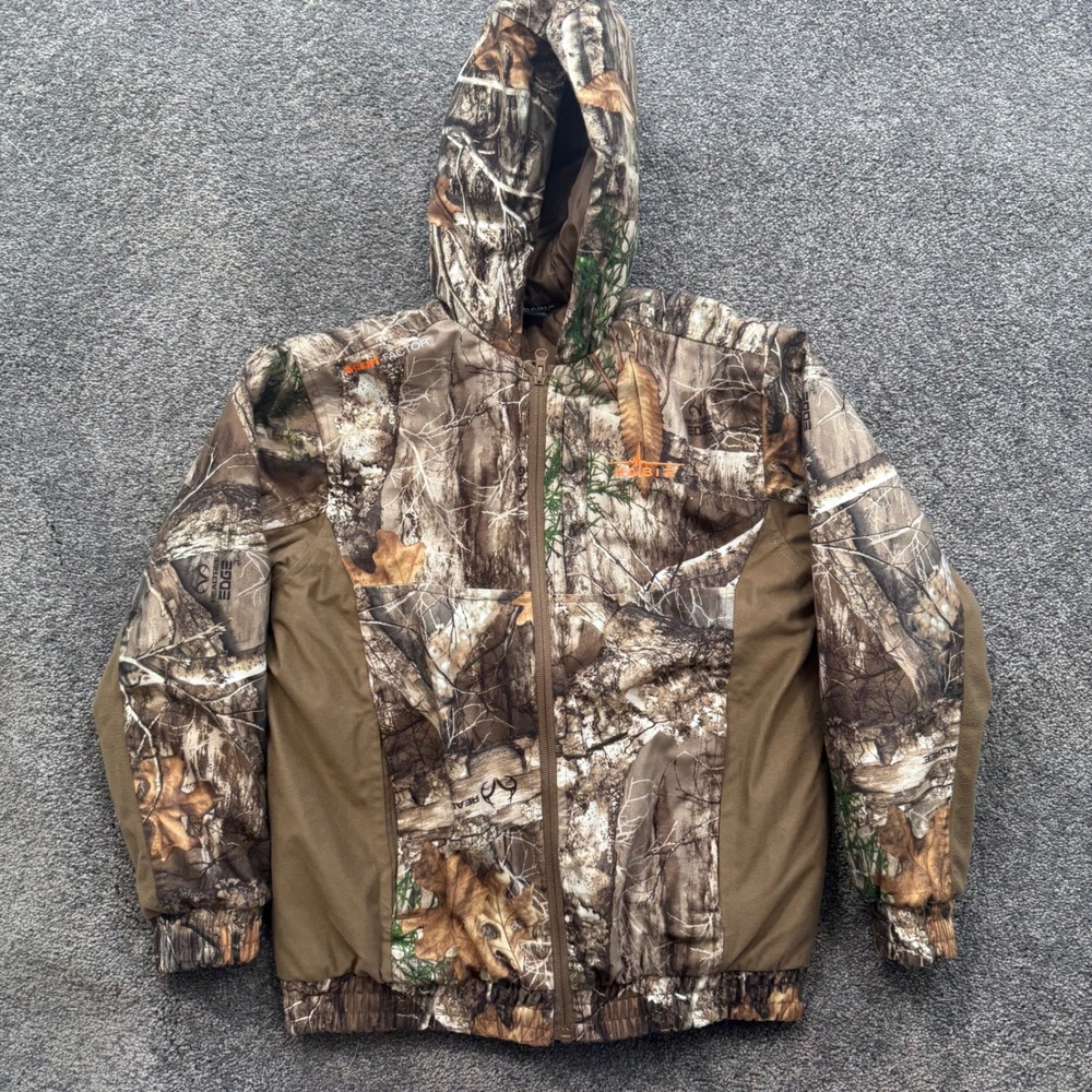 Habit Kids Realtree Edge Camo Scent-Factor Hooded Hunting Jacket Large WJ663